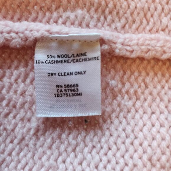 Treasure & Bond Something Navy Sweater Women Medium Pink Crew Neck Long Sleeves - Picture 6 of 9